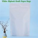 5 pcs Kraft Bag Wholesale Stand Up Zipper Aluminium Foil White Kraft Pouches For Food